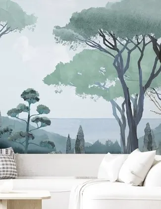 green forest tree honpo best mural